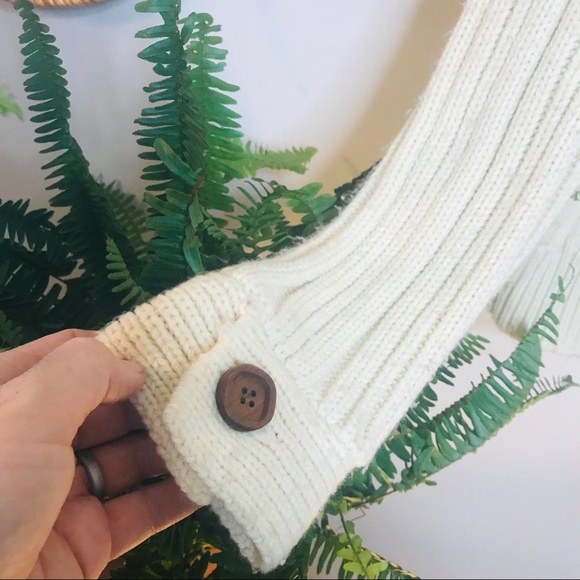 vtg retro 90s chunky knit grandpa button cardigan - Picture 4 of 6